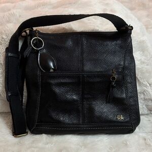The Sak Black Leather Shoulder Bag